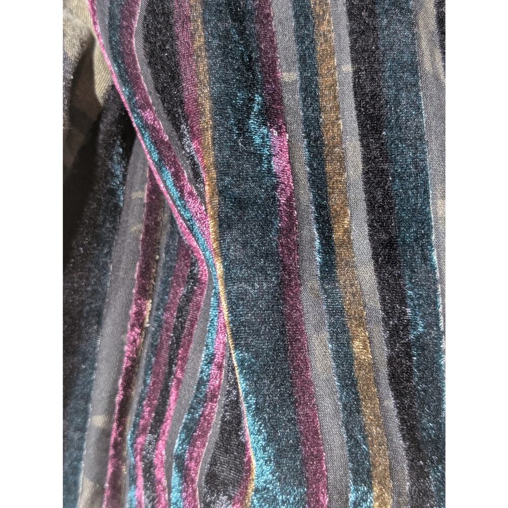 Mystree Shabby Chic Camo Velvet Trim Distressed Button Front Jacket Sz S - Picture 13 of 13